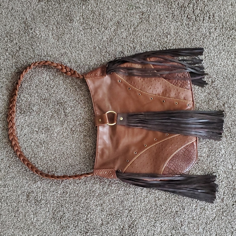 Women's Vintage Hobo Fringed Purse